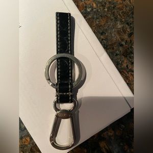 Coach black key ring